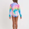 Xtreme Machines - S24402 GIRLS YOUTH LS SWIMSUIT TIEDYE 02