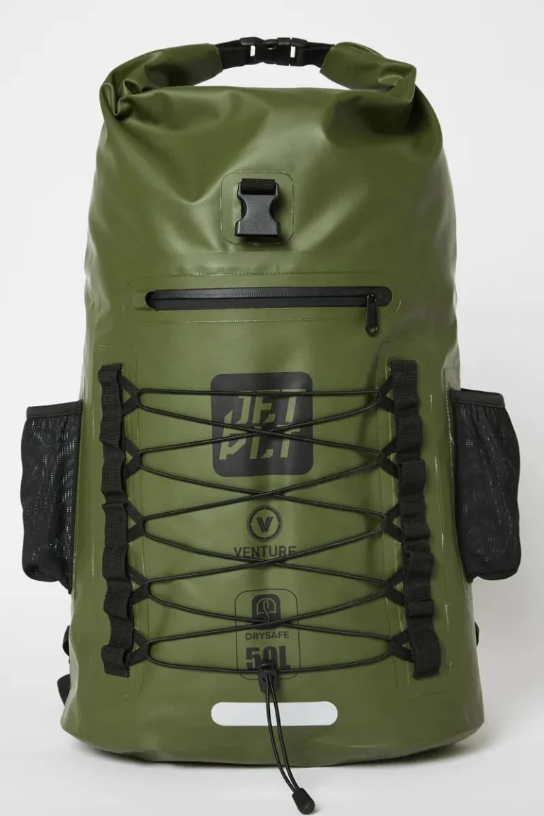Jetpilot Venture 50L Waterproof Bag - Black/Sage